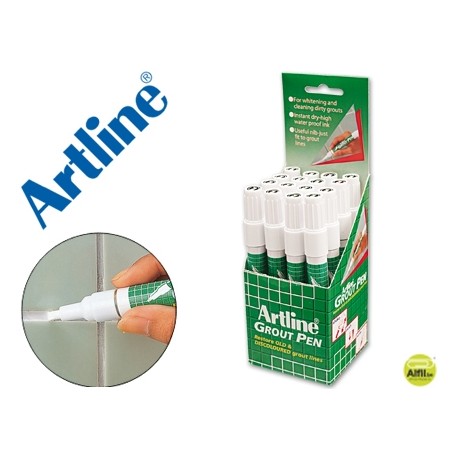 ROTULADOR ARTLINE MARCADOR PERMANENTE GROUT PEN -PARA JUNTAS DE AZULEJOS -EXPOSITOR DE 18 UNIDADES