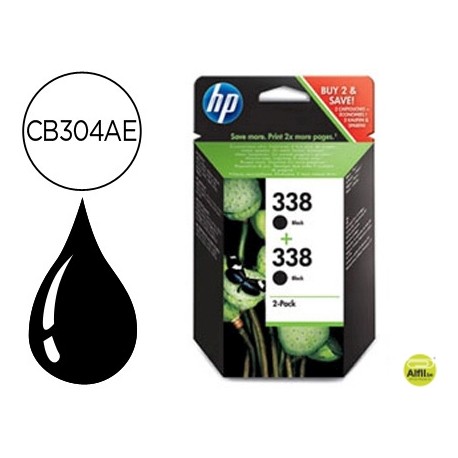 INK-JET HP PHOTOSMART C3180 VIVERA N.338 NEGRO -PACK2-