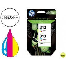 INK-JET HP OF 6300 SERIES/6315PHOTOSMART C3180 DESKJET 5940 D4160 N.343 TRICOLOR -PACK2-