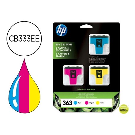 INK-JET HP PHOTOSMART 3110 3200 3210 3310 8200 8250 C51806180 7100 D7160 N.363 PACK-3 CIAN MAGENTA A
