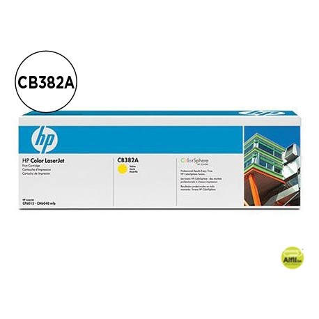 TONER HP CB382A COLOR LASERJET CP6015/CM6030/CM6040 AMARILLO WITH COLORSPHERE -21.000PAG- 382A