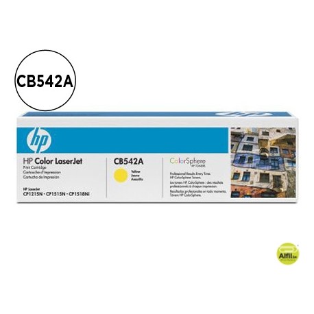 TONER HP CB542A COLOR LASERJETCP-1215/CP-1515/CP-1518 AMARILO WITH COLORSPHERE -1.400PAG-