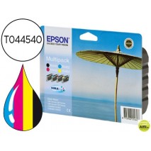 INK-JET EPSON STYLUS C64 C66 C84 C86 CX3600 3650 6400 660 MULTIPACK DURABRITE -T044140+T045240+340+4