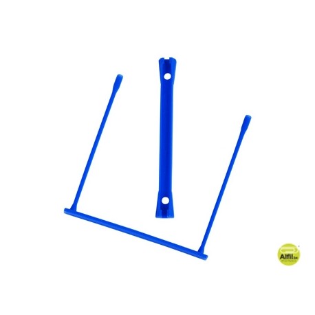 ENCUADERNADOR FASTENER Q-CONNECT PLASTICO E-CLIPS COLOR AZUL