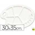 PALETA PLASTICO LIDERCOLOR OVALADA 17 HUECOS DIESTROS TAMAÑO 3X35CM