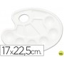 PALETA PLASTICA LIDERCOLOR OVALADA 10 HUECOS DIESTROS TAMAÑO 17X22,5CM