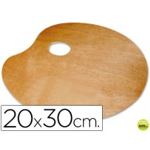 PALETA MADERA LIDERCOLOR OVALADA TAMAÑO 20X30 CM GROSOR 0,3 CM ZURDOS