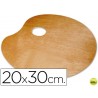 PALETA MADERA LIDERCOLOR OVALADA TAMAÑO 20X30 CM GROSOR 0,3 CM ZURDOS