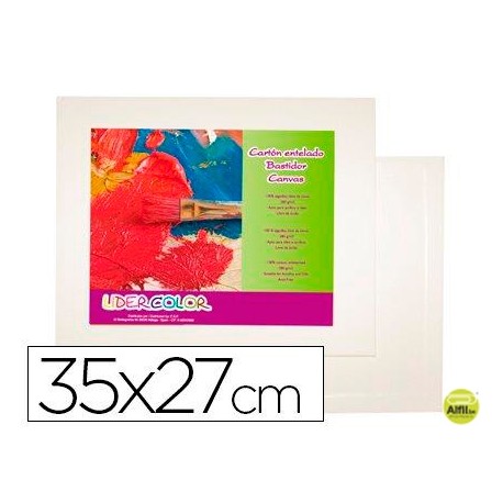 CARTON ENTELADO LIDERCOLOR 5F 35X27 CM PARA PINTURA AL OLEO Y ACRILICO