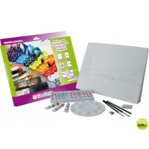 SET ACUARELA LIDERCOLOR CONTIENE 10 LAMINAS ACUARELA 27X38CM 1 PALETA PLAST 12X12ML1 SACAPUNT 1 PERF