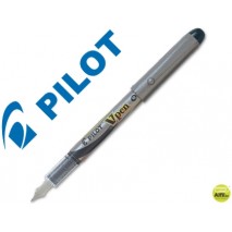 PLUMA PILOT V PEN SILVER DESECHABLE NEGRO SVP-4WB