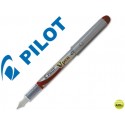 PLUMA PILOT V PEN SILVER DESECHABLE ROJO SVP-4WR