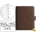 LISTIN TELEFONICO CON ANILLAS TF TROYA 1002 15,5X21,5 CM MARRON SIMIL PIEL