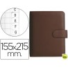 LISTIN TELEFONICO CON ANILLAS TF TROYA 1002 15,5X21,5 CM MARRON SIMIL PIEL