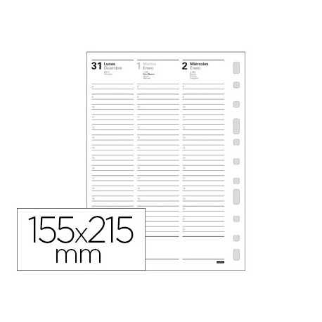 RECAMBIO MULTIFIN 3002-AGENDA SEMANA A LA VISTA 155X215MM