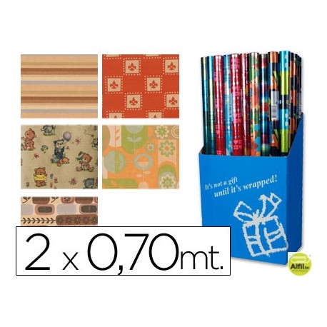 PAPEL FANTASIA TODO AÑO KRAFT ROLLO DE 2X,070 MT PAPEL DE 63 GRS
