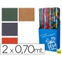 PAPEL FANTASIA COLORES LISOS KRAFT ROLLO DE 2X0,70 MT PAPEL DE 63 GRS