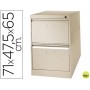 FICHERO CAJONES DE SUELO METALICO DE 2 CAJONES 71CM ALTO,65CM PROF,47,5 ANCHOCOLOR BEIGE N.34 ANTIVU