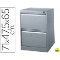FICHERO CAJONES DE SUELO METALICO DE 2 CAJONES 71CM ALTO,65CM PROF,47,5 ANCHOCOLOR GRIS N.1375 ANTIV