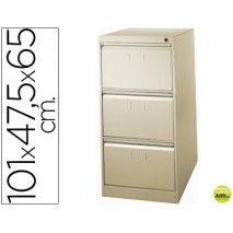 FICHERO CAJONES DE SUELO METALICO DE 3 CAJONES 101 ALTO,65 PROF. 47,5 ANCHO COLOR BEIGE N.34 ANTIVUE