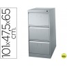 FICHERO CAJONES DE SUELO METALICO DE 3 CAJONES 101 ALTO,65 PROF. 47,5 ANCHO COLOR GRIS N.1375 ANTIVU