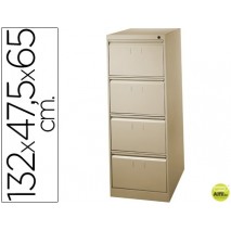 FICHERO CAJONES DE SUELO METAL4 CAJONES 132 CM ALTO 65 CM PROF 47,5 ANCHO COLOR BEIGE N.34 GUIAS TEL