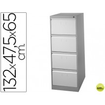 FICHERO CAJONES DE SUELO METAL4 CAJONES-BICOLOR 132 CM ALTO 65CM PROF 47,5ANCHO COLOR GRISN.1375 GUI