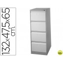 FICHERO CAJONES DE SUELO METAL4 CAJONES-BICOLOR 132 CM ALTO 65CM PROF 47,5ANCHO COLOR GRISN.1375 GUI
