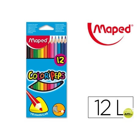 LAPICES DE COLORES MAPED 183212 TRIANGULARES CAJA DE 12UNID