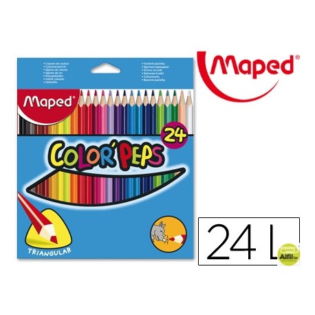 LAPICES DE COLORES MAPED 183224 TRIANGULARES C/ DE 24