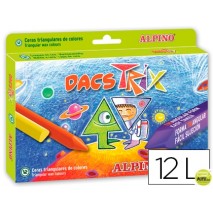 LAPICES CERA DACSTRIX TRIANGULCAJA DE 12 COLORES