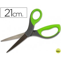 TIJERA Q-CONNECT MANGO CAUCHO 8" 21 CM BLISTER