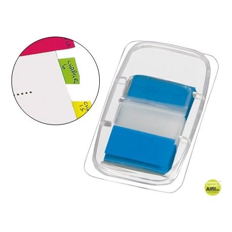 BANDERITAS SEPARADORAS Q-CONNECT AZULES DISPENSADOR DE 50