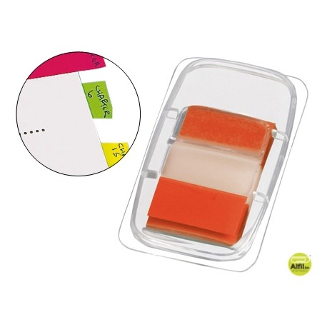 BANDERITAS SEPARADORAS Q-CONNECT ROJAS DISPENSADOR DE 50