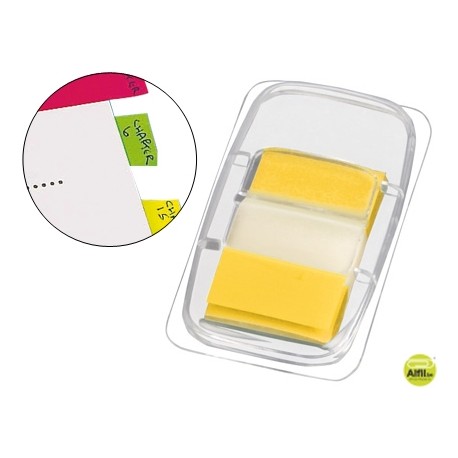 BANDERITAS SEPARADORAS Q-CONNECT AMARILLAS DISPENSADOR DE 50