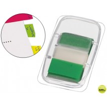 BANDERITAS SEPARADORAS Q-CONNECT VERDES DISPENSADOR DE 50