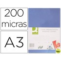 TAPA DE ENCUADERNACION Q-CONNECT PVC DIN A3 TRANSPARENTE 200 MC