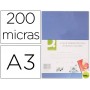 TAPA DE ENCUADERNACION Q-CONNECT PVC DIN A3 TRANSPARENTE 200 MC