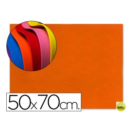 GOMA EVA LIDERPAPEL 50X70CM 60G/M2 ESPESOR 1.5MM NARANJA