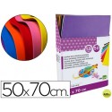GOMA EVA LIDERPAPEL EXPOSITOR DE 50 PLANCHASX10 COLORES SURTIDOS 50X70 CM 1,5 MM ESPESOR
