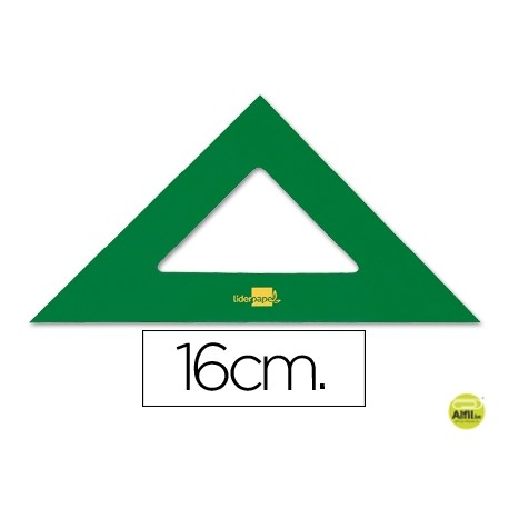 ESCUADRA LIDERPAPEL 16 CM ACRILICO VERDE