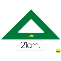 ESCUADRA LIDERPAPEL 21 CM ACRILICO VERDE