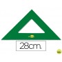 ESCUADRA LIDERPAPEL 28 CM ACRILICO VERDE