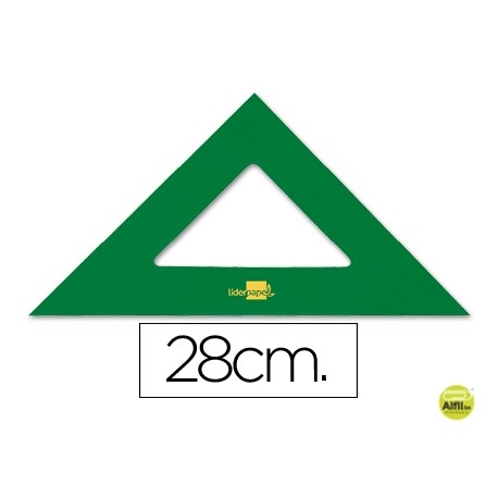 ESCUADRA LIDERPAPEL 28 CM ACRILICO VERDE