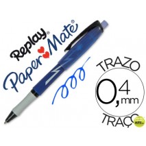 BOLIGRAFO REPLAY MAX AZUL CON GOMA DE BORRAR