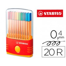 ROTULADOR STABILO PUNTA DE FIBRA POINT 88 COLOR PARADE ESTUCHE DE 20 ROTULADORES