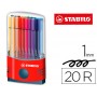 ROTULADOR STABILO PUNTA DE FIBRA PEN 68 COLOR PARADE ESTUCHE DE 20 ROTULADORES
