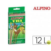 LAPICES DE COLORES ALPINO TRI ESTUCHE DE 12 COLORES SURTIDOS