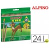 LAPICES DE COLORES ALPINO TRI ESTUCHE DE 24 COLORES SURTIDOS