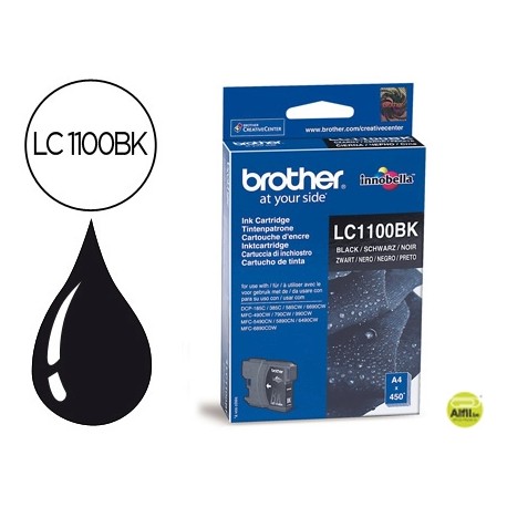 INK-JET BROTHER LC-1100BK NEGRO 450 PAG